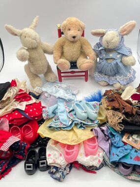 Vintage Lot of Muffy Vanderbear Doll Clothes Outfits, Shoes & Accessories**READ